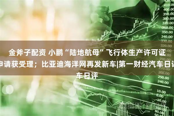 金斧子配资 小鹏“陆地航母”飞行体生产许可证申请获受理；比亚迪海洋网再发新车|第一财经汽车日评